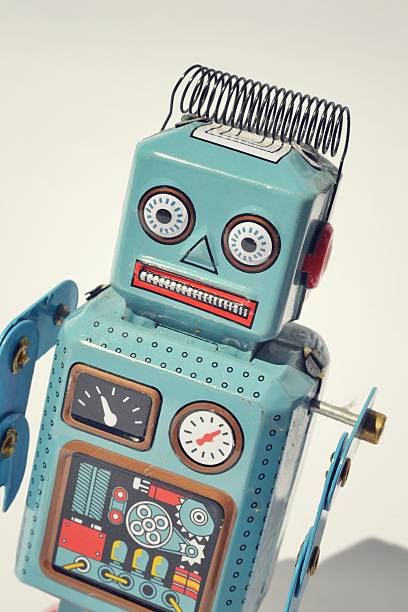 istock Vintage tin toy robot 474274345