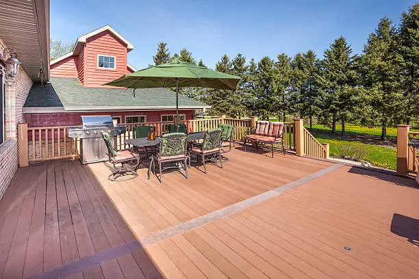 Photo of Amazing Large Back Yard Deck, Rural Setting