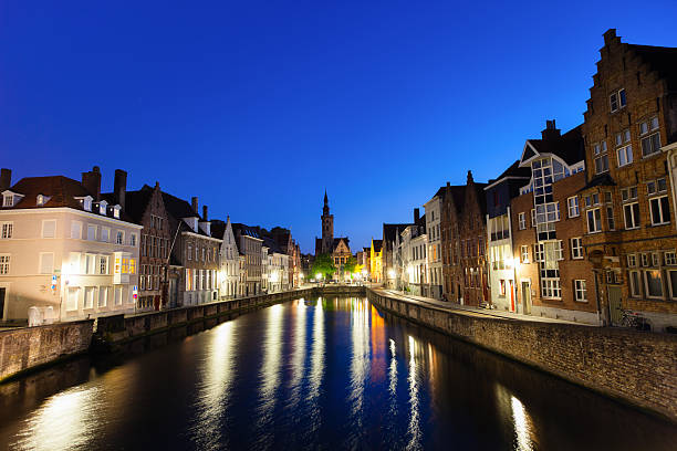 istock Bruges town at night 474287354