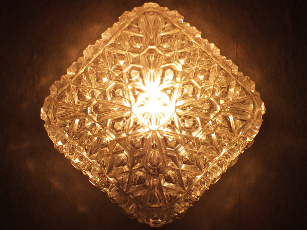 istock Illuminated lamp made of crystal glass 474287922