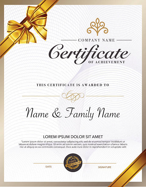 ベクトルイラストのゴールドディテールのギフト券。 - certificate stock certificate diploma frame点のイラスト素材／クリップアート素材／マンガ素材／アイコン素材