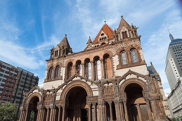 istock Trinity Church surrounded modern building. Famous Landmark in Bo 474292678