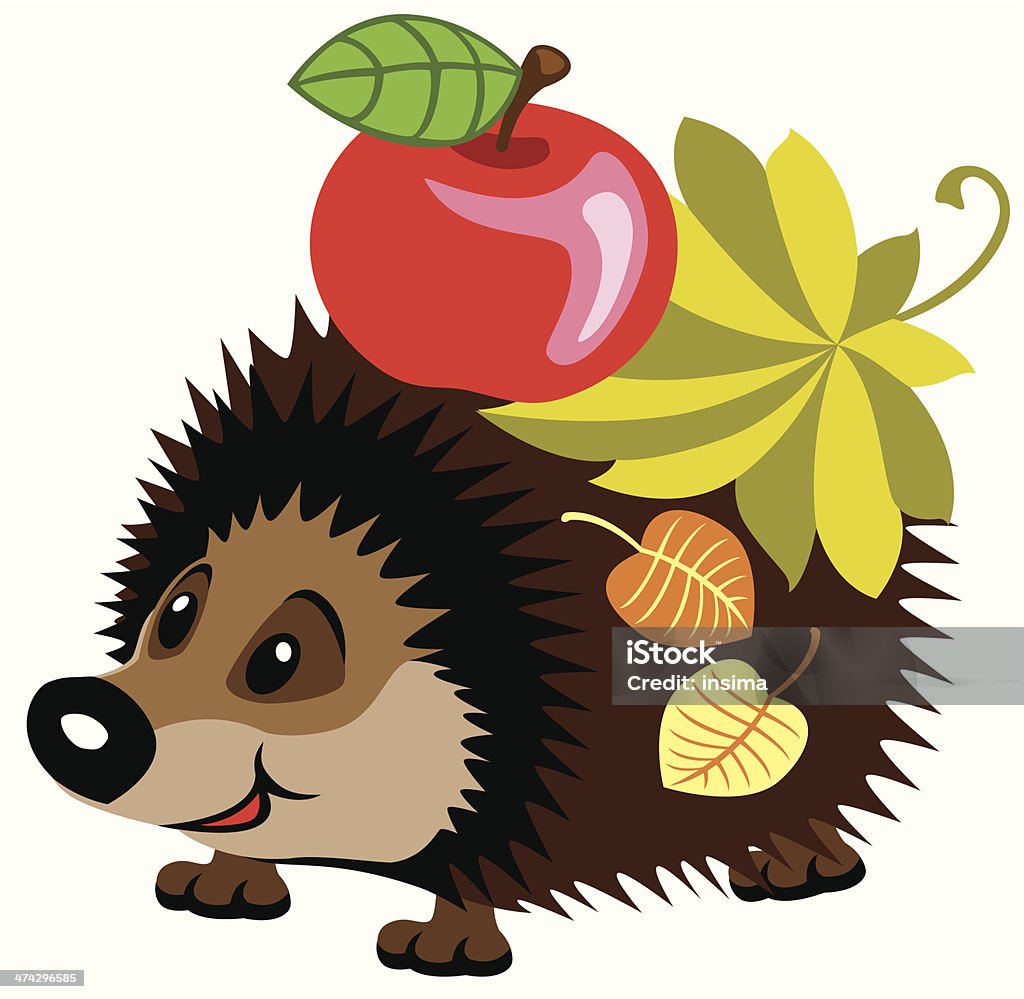 cartoon hedgehog cartoon hedgehog isolated on white background Animal stock vector