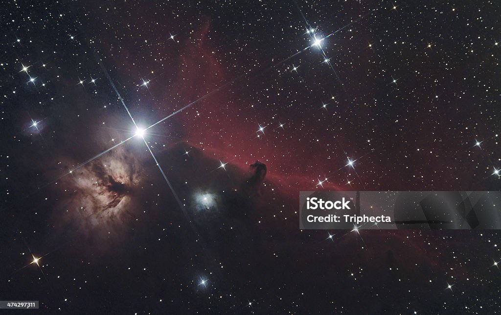 Horsehead and Flame Nebula - Royalty-free Atbaşı Bulutsusu Stok görsel