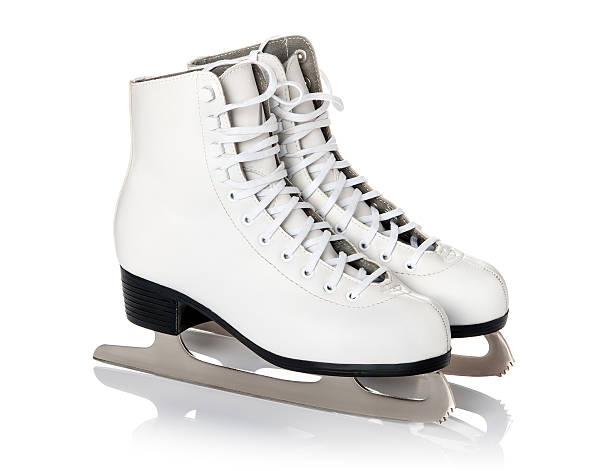 Figura patines aislado sobre fondo blanco - foto de stock