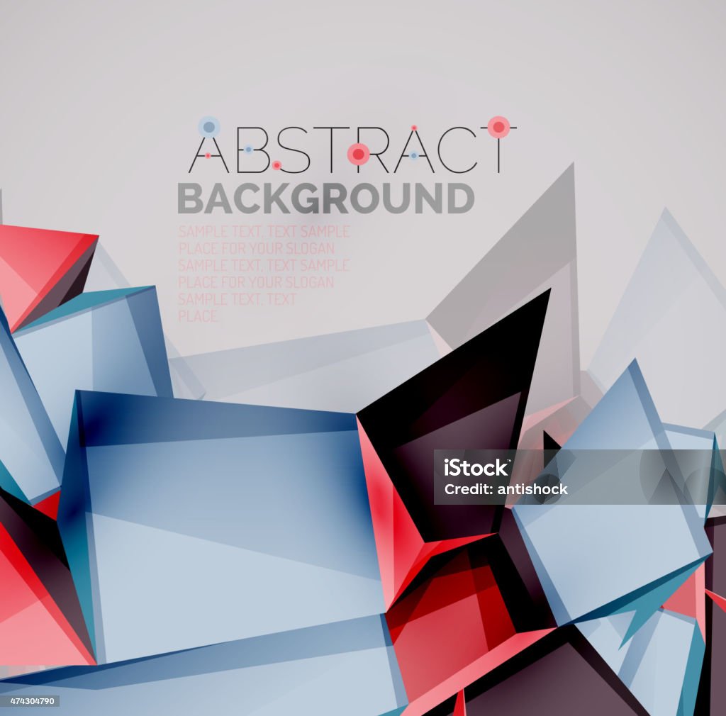 Abstract Shape Writing Geometric Shapes With Sample Text Abstract Template Stock Illustration ...
