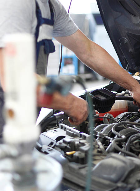 istock Work at cars garage 474304856