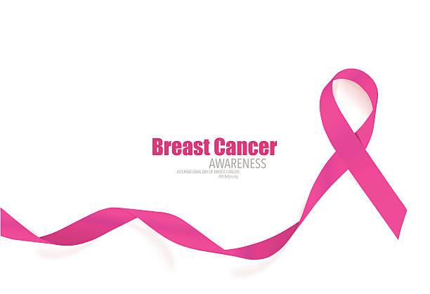 breast cancer awareness 핑크 리본. 벡터 일러스트레이션. - invitation postcard scrapbook day stock illustrations