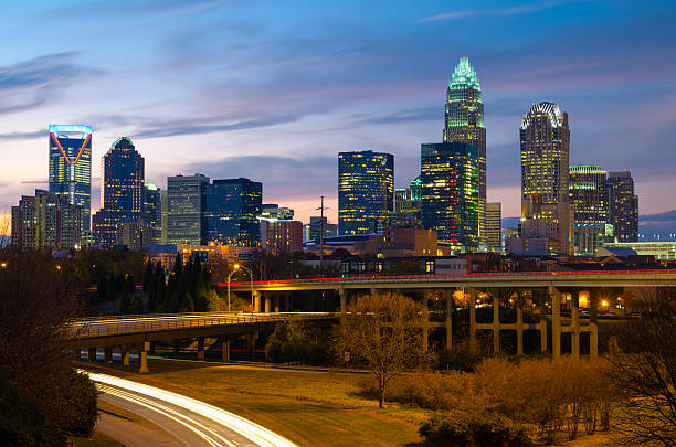 istock Charlotte skyline at dusk 474313853