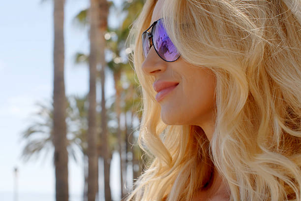 istock Blond Woman Wearing Sunglasses Looking at View 474316718
