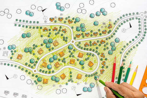istock Landscape Designs Blueprints For Resort. 474317958