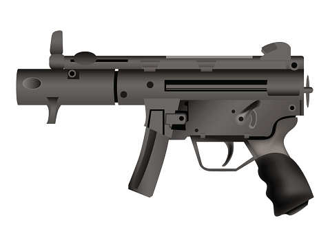 Machine Gun Obraz Machine Gun Isolated Stock Illustration - Download Image Now - 2015 ...