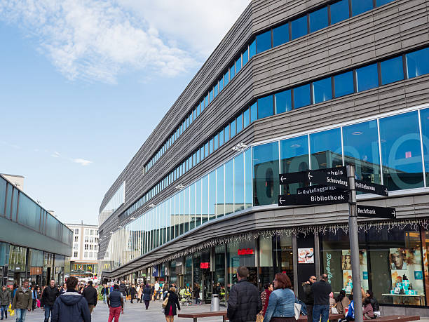 Modern architecture at the Zentralplatz square in Koblenz, Germany