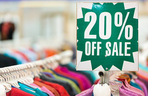 istock Tag with text showing sale in clothing store. 474321123