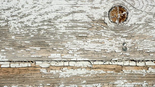 istock Wood grain and knot painted white 474321272