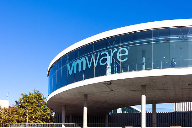 View of the VMWARE exhibition center Barcelona, Spain - October 13, 2014:  View of the exhibition center. News & Training at VMworld exhibition of VMWARE in Barcelona, Spain. 2014 photos stock pictures, royalty-free photos & images