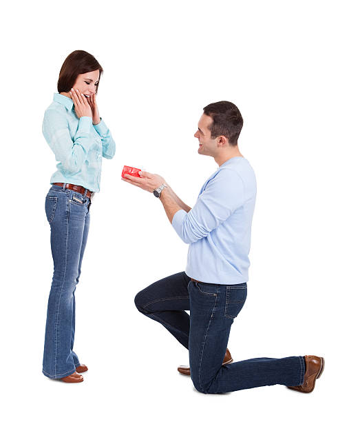 istock Young man giving present to his girlfriend 474326084