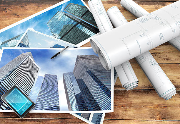istock blueprints and pictures of skyscrapers 474329094