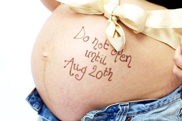 Pregnant Women & Due Date stock photo