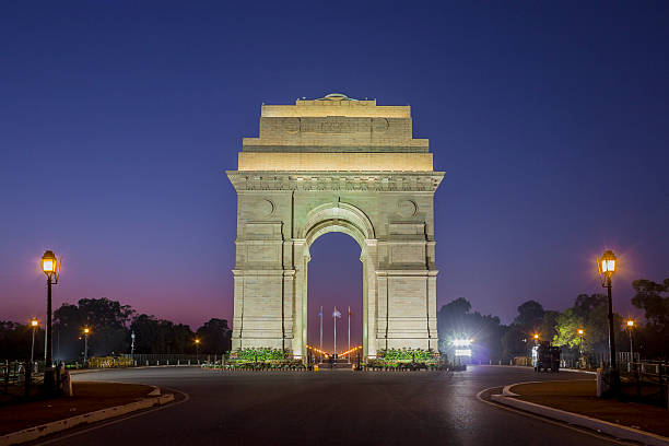 india gate, nova délhi - rajpath - fotografias e filmes do acervo