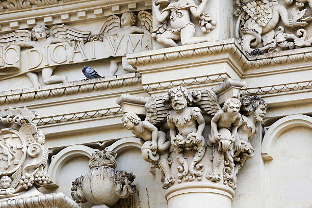 Basilica of Santa Croce or Church of the Holy Cross is a famous baroque church in Lecce, a historic city in Apulia, Southern Italy.