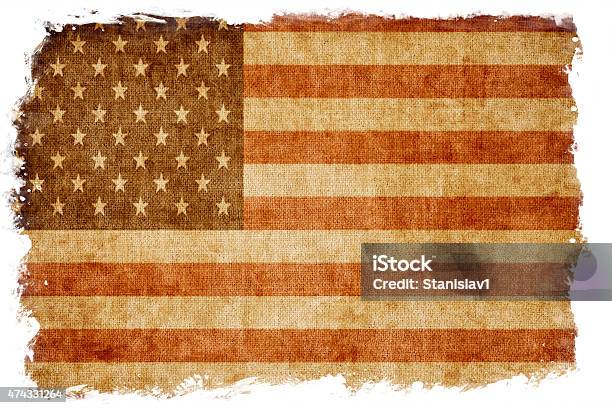 Grunge Usa Flag Stock Photo - Download Image Now - 2015, Antique, Backgrounds