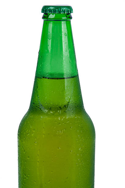 istock Bottle with golden beer. 474335400