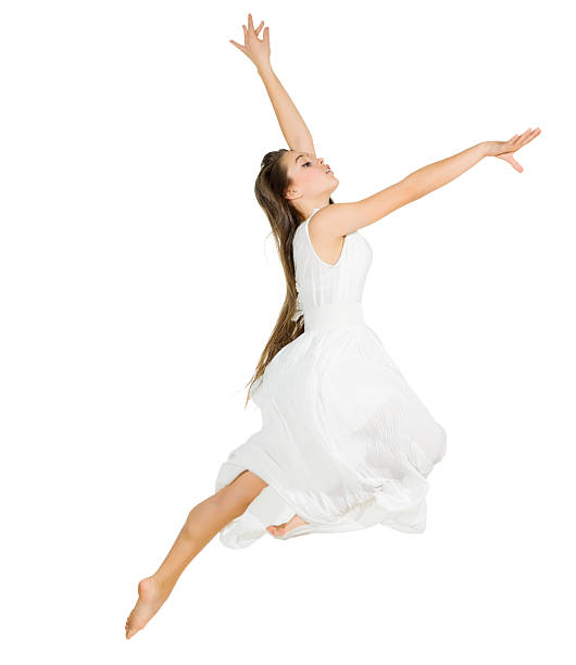 istock Young dancing girl in dress 474335546