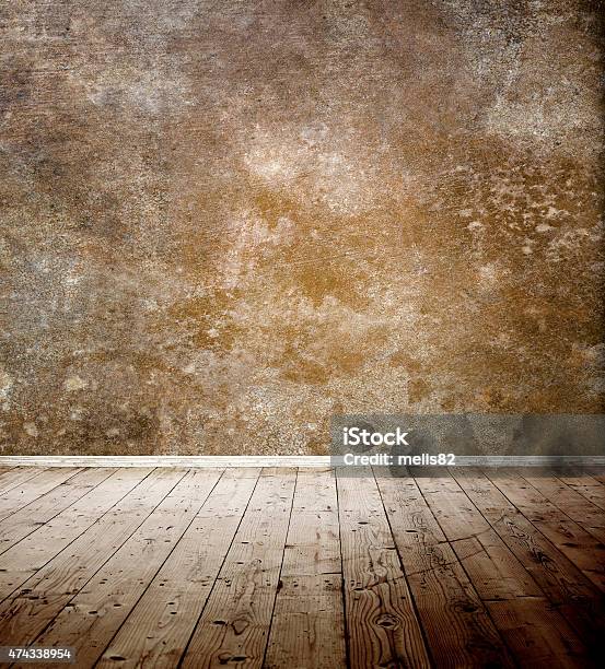 Empty Room With Wooden Floor Stock Photo - Download Image Now - 2015, Apartment, Architecture