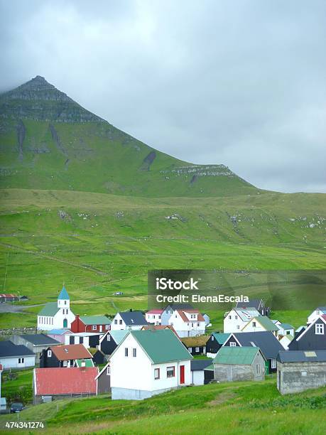 View Of The Village Of Funningur In Faroe Islands Denmark Stock Photo - Download Image Now