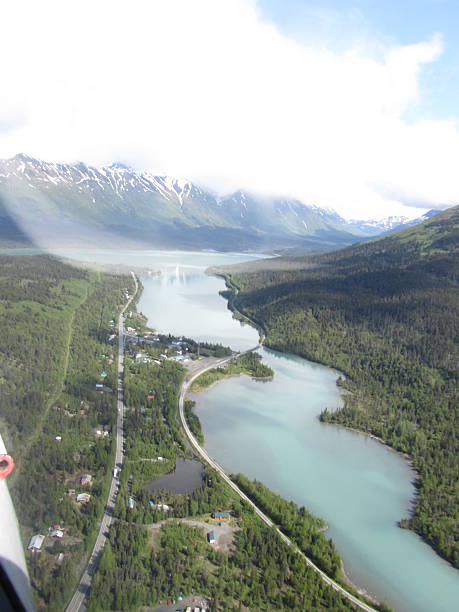 istock Mountain tops in Alaska from the air 474341291