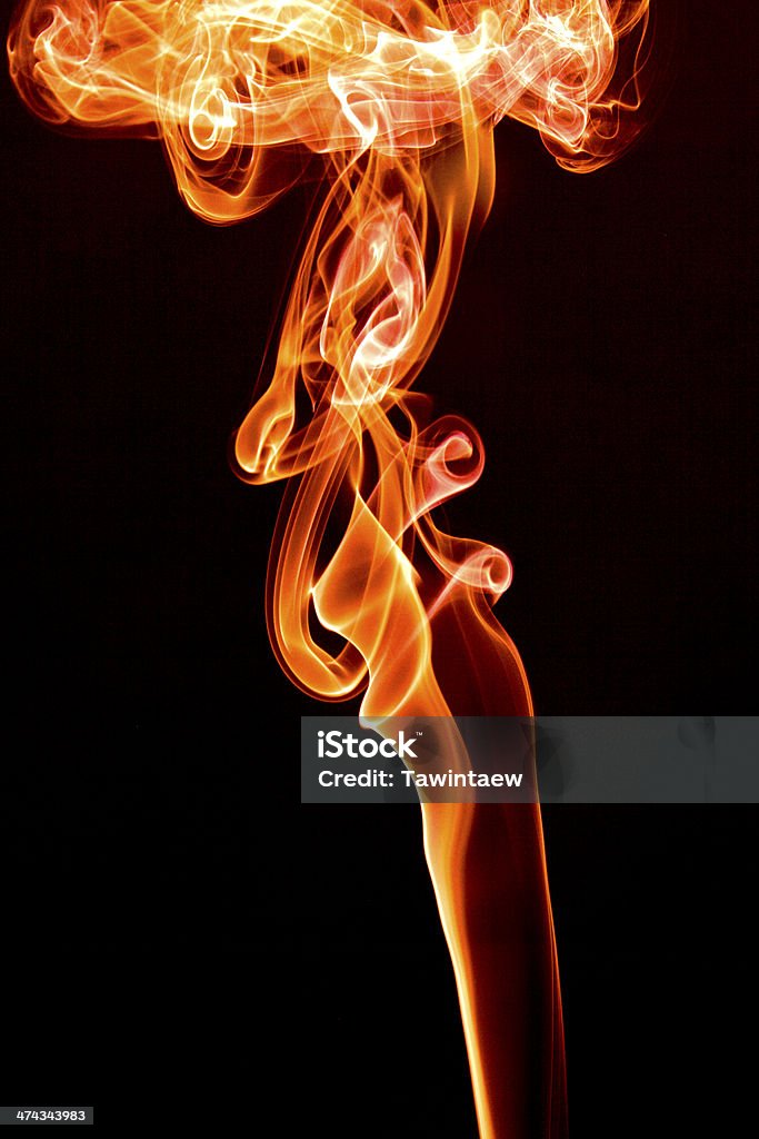 Vermelho Fumaça sobre um fundo preto. - Royalty-free Abstrato Foto de stock