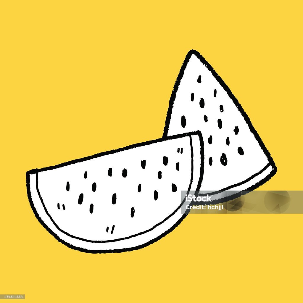 watermelon doodle 2015 stock vector