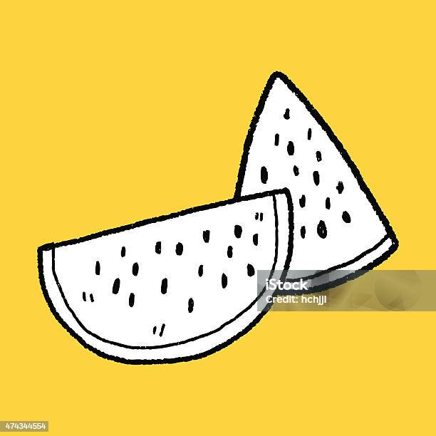 Watermelon Doodle Stock Illustration - Download Image Now - 2015, Backgrounds, Dessert - Sweet Food