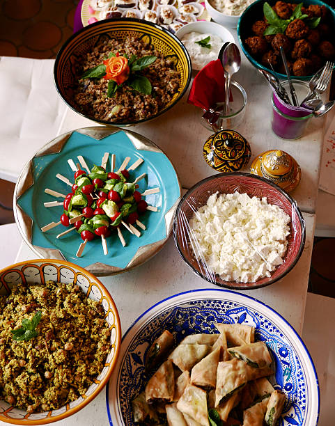 istock Finger food buffet with oriental food 474347514