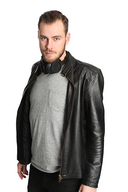 istock Man with headphones and a jacket 474349172