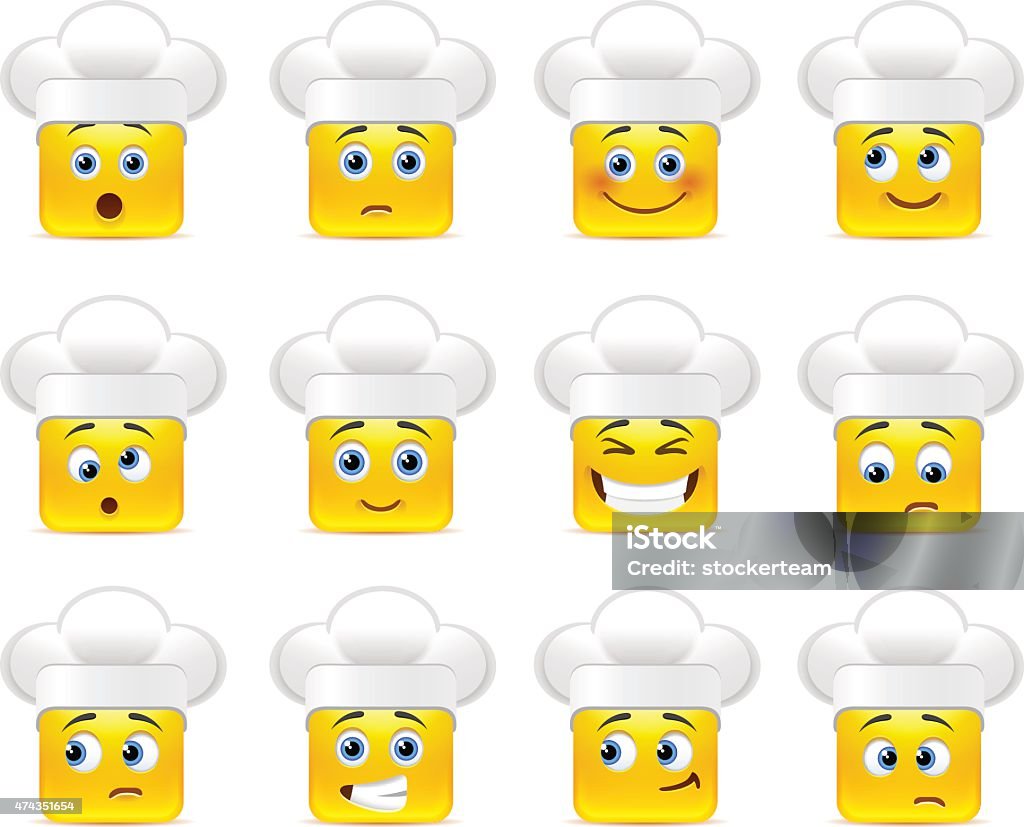 Smiley in cucina - arte vettoriale royalty-free di 2015