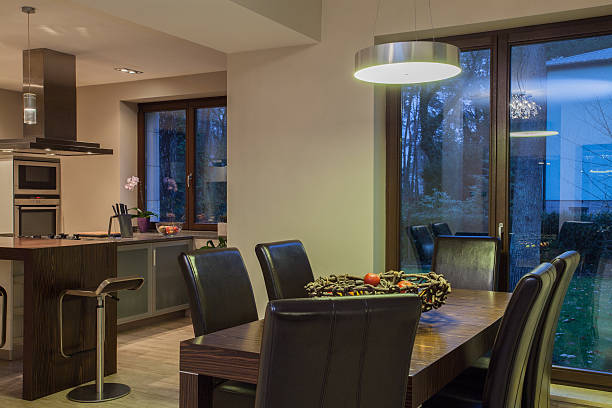 istock Travertine house - dinning room 474352307
