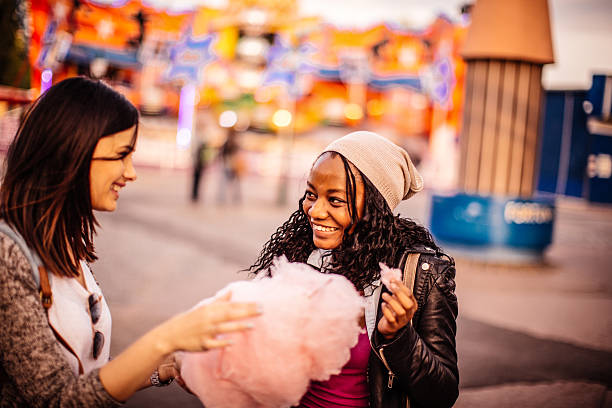 istock Friends in the amusement park 474354942