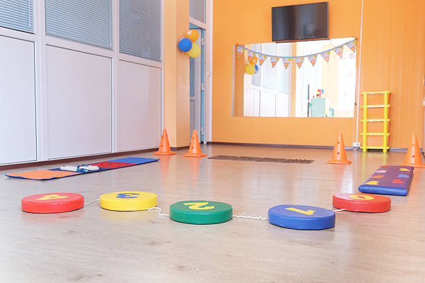 istock gym with mirror in the kindergarten 474356302