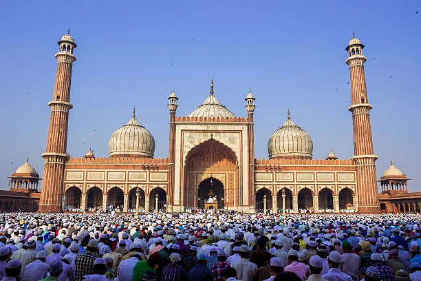 jama masjid, le vieux delhi, inde - india delhi old delhi mosque photos et images de collection