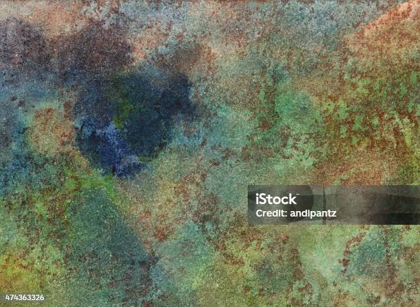 Grungy Background Hand Painted With Watercolors Stock Photo - Download Image Now - 2015, Antique, Backgrounds