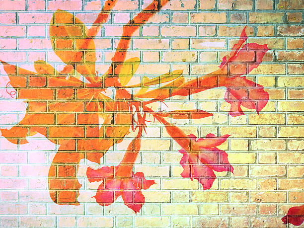 istock Desert Rose Flower on Red Brick wall texture 474364016