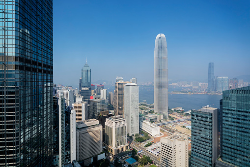 Hong Kong - December 5, 2023 : General view of the Apple store in Central District, Hong Kong.