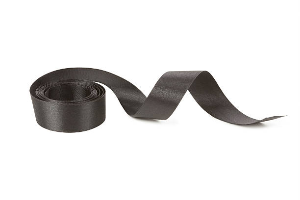 istock Black ribbon isolated on white background 474367454