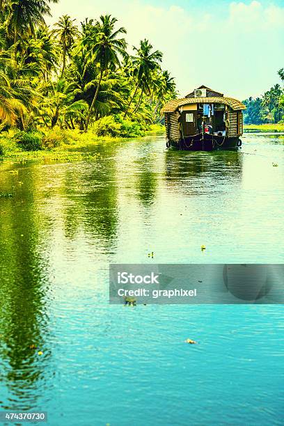 House Boat India Kerala Stock Photo - Download Image Now - India, Kerala, Houseboat