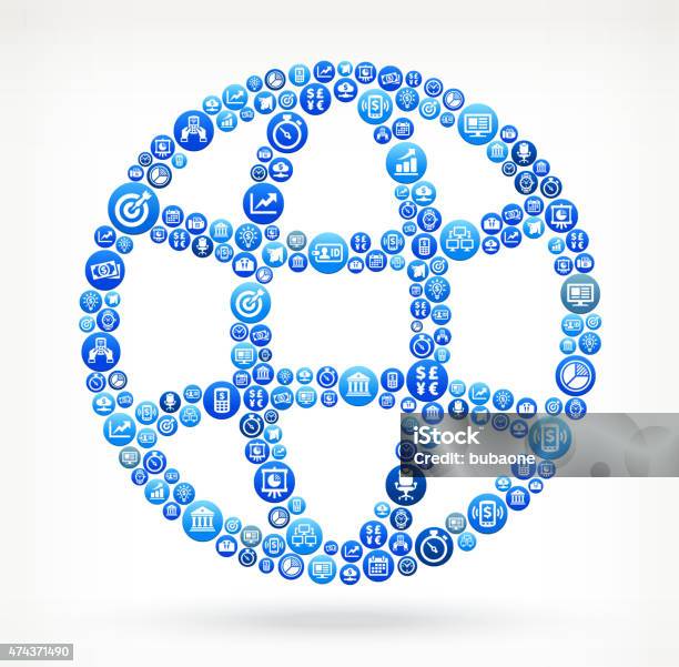 Globe Business And Finance Vector Buttons Background Stock Illustration - Download Image Now