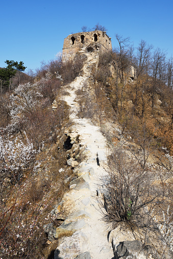 the collapse of the road to the beacon tower of the great wall