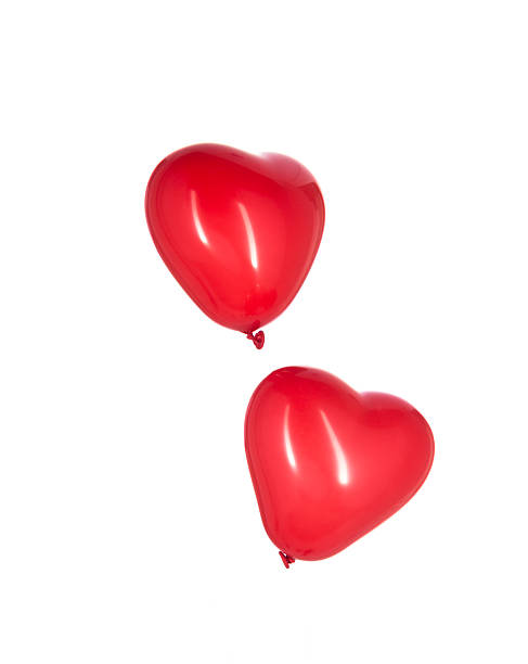 istock Heart Shaped Red Balloons on White Background. Love 474374020