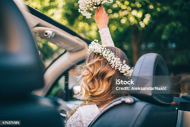 Wedding Time Stock Photo - Download Image Now - Car, Newlywed, Just Married